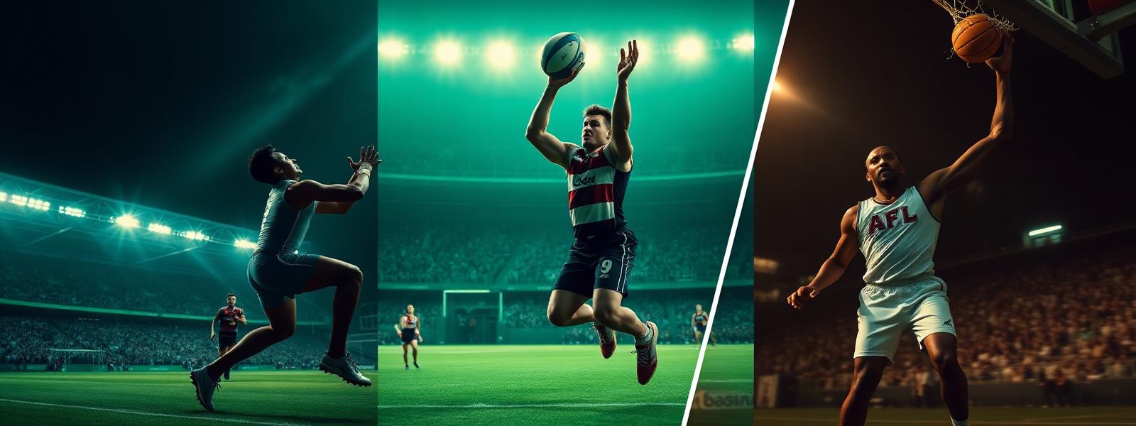 NRL, AFL and NBA action shots